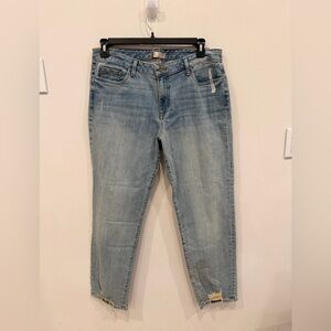 Kut From The Kloth Christine Straight Leg Jeans Size 16 Karma Wash Medium Denim